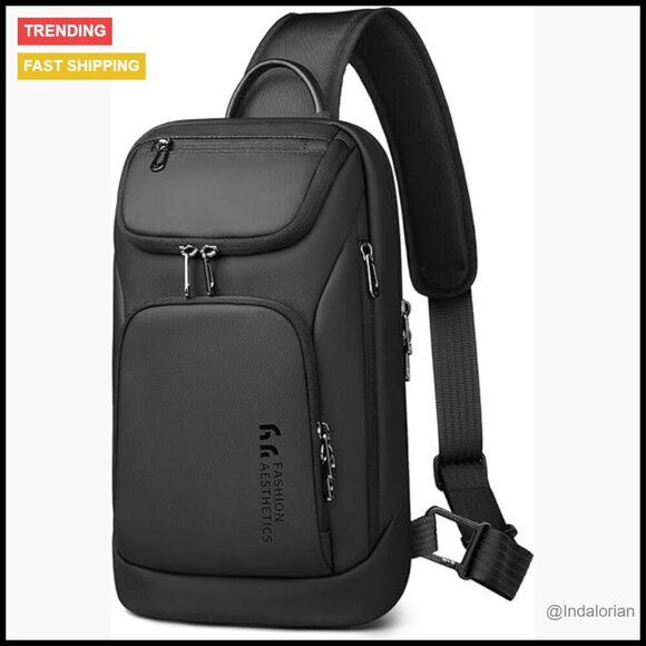 Other - Waterproof Utility Crossbody Bag with Anti-Theft Pocket for Men